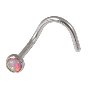 Steel Synthetic Opal Nose Stud