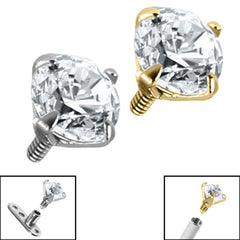 view all Titanium Claw Set Jewel for Internal Thread shafts in 1.6mm. Also fits Dermal Anchor body jewellery