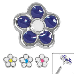 view all Steel Daisy Flower for Internal Thread shafts in 1.2mm body jewellery