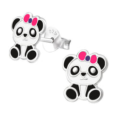 view all Sterling Silver Pretty Panda Ear Stud Earrings ES98 body jewellery