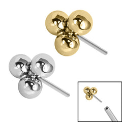 view all Titanium Threadless (Bend fit) Asia Trinity body jewellery