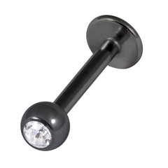 view all Black Steel Jewelled Labrets 1.2mm body jewellery