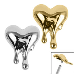 view all Titanium Melting Heart for Internal Thread shafts in 1.2mm body jewellery