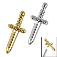 view all Titanium Mini Dagger for Internal Thread shafts in 1.2mm body jewellery