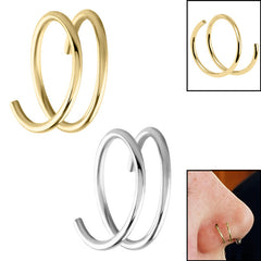 view all Titanium Double Spiral Nose Ring body jewellery