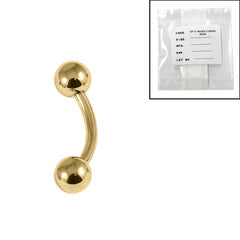 view all Sterile Gold Titanium Micro Curved Bar 1.2mm body jewellery