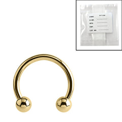 view all Sterile Gold Titanium Circular Barbells (CBB) (Horseshoes) body jewellery