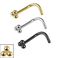 view all Titanium Asia Trinity Nose Stud body jewellery