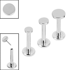 view all Titanium Threadless Labrets - Titanium (Bend-fit) Disks body jewellery