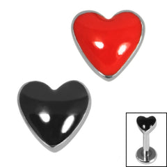 view all Steel Queen of Hearts for Internal Thread shafts in 1.2mm body jewellery