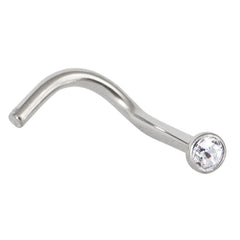 view all Titanium Jewelled Nose Stud - 2mm Jewel body jewellery