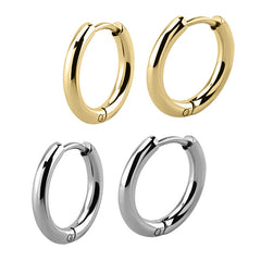 view all Titanium Huggie Ear Clicker Rings - Round (pairs) body jewellery