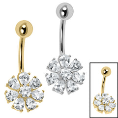 view all Belly Bar - Primrose Flower body jewellery