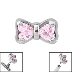 view all Steel Jewelled Bow for Internal Thread shafts in 1.6mm. Also fits Dermal Anchor body jewellery