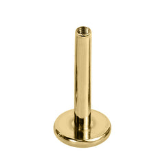 view all Gold Titanium Internal Thread Labret Post 1.2mm body jewellery