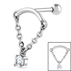 view all Steel Concealed Jewelled Chain Bar body jewellery