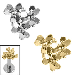 view all Steel Posy of Flowers for Internal Thread shafts in 1.2mm body jewellery
