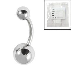 view all Sterile Titanium Belly Bar 1.6mm with 8-5 balls body jewellery