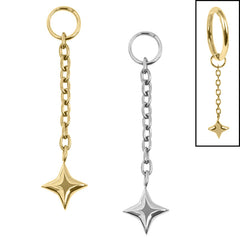 view all Titanium Charm - Falling Star body jewellery