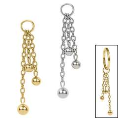 view all Titanium Charm - Trilogy Ball body jewellery