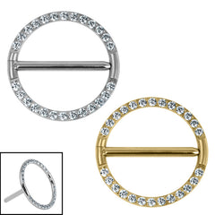 view all Titanium Claw Set Jewelled Orion Nipple Clicker Surround body jewellery