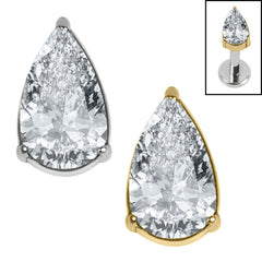 view all Titanium Claw Set Teardrop Jewel for Internal Thread shafts in 1.2mm body jewellery