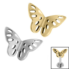 view all Titanium Fluttering Butterfly for Internal Thread shafts in 1.2mm body jewellery