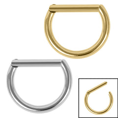 view all Titanium Hinged Bar Clicker Ring body jewellery