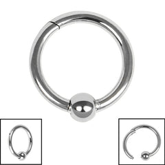 view all Titanium Hinged Ring with Ball body jewellery
