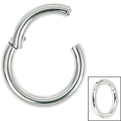 view all Titanium Large Gauge Hinged Segment Ring (Clicker) body jewellery