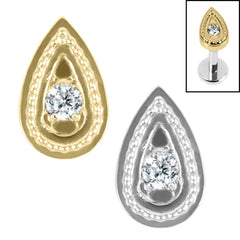 view all Titanium Internal Jewelled Persian Teardrop Top body jewellery