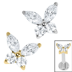 view all Titanium Internal Jewelled Queen Butterfly Top body jewellery