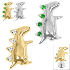 view all Titanium Internal Jewelled Spiked Dino body jewellery