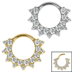 view all Titanium Jewelled Anaisha Mandala Hinged Ring body jewellery