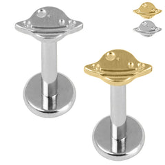 view all Titanium Internally Threaded Labrets 1.2mm - Titanium Rings of Saturn body jewellery