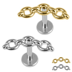 view all Titanium Internally Threaded Labrets 1.2mm - Titanium Solid Cable Chain body jewellery