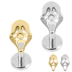 view all Titanium Internally Threaded Labrets 1.2mm - Titanium The Shrieker body jewellery