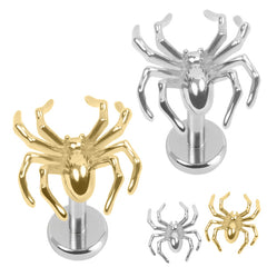 view all Titanium Internally Threaded Labrets 1.2mm - Titanium Widowmaker body jewellery