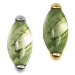 view all Titanium Claw Set Moss Agate Marquise for Internal Thread shafts in 1.2mm body jewellery