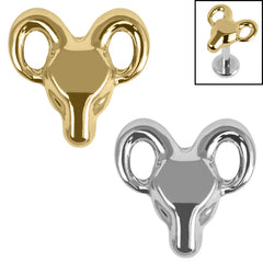 view all Titanium Rams Head for Internal Thread shafts in 1.2mm body jewellery