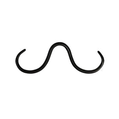 Black Steel Septum Moustache