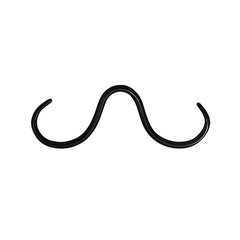 view all Black Steel Septum Moustache body jewellery