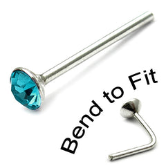 view all Crystal Nose Stud (Bend to fit) (ST2 ST3) body jewellery