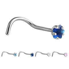 view all Steel Claw Set Jewelled Star Nose Studs body jewellery