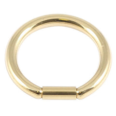 view all Zircon Steel Bar Closure Ring (Gold colour) body jewellery