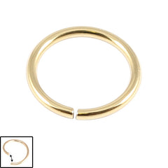 Zircon Steel Continuous Twist Rings (Gold colour PVD) (Seamless Ring)
