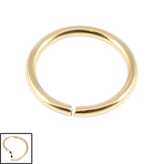 view all Zircon Steel Continuous Twist Rings (Gold colour) (Seamless Ring) body jewellery