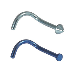 view all Titanium Nose Studs - Disk and Cone 1.0mm Gauge body jewellery