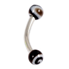 Acrylic Lollipop Ball Micro Curved Barbell 1.2mm