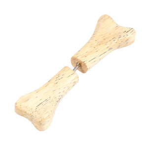 Organic Wood Fake Plug - Bone-shaped